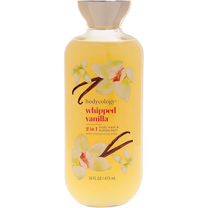 2 in 1 Body Wash and Bubble Bath - Whipped Vanilla by Bodycology for Women - 16 oz Body Wash